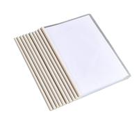 ulafbwur Clear Folder for Us Letter Size Paper 10 Pcs Report Covers with Sliding Bar A4/Letter No Punching Required Thickened Drawbar Set of Transparent White