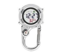 ulafbwur Digital Quartz Watch Digital Carabiner Watch Anti-Oxidation Shock Resistance Anti-Scratch Backpack Belt Pocket Clip on Watch for Outdoor Clip Mini Watch, Black