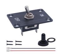 ulafbwur Dust-proof Toggle Switch Cover Waterproof with Boot 12v Mounting Plate Heavy Duty Spst On/off Black