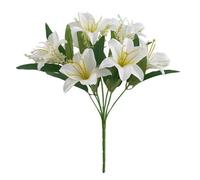 ulafbwur Fake Flower 1Pc Artificial Flower 7 Heads Realistic Vivid Non-Fading Not Wither Decorative Gift Lily Fake Flower Bouquet Home Art Decoration Lily Artificial Flower
