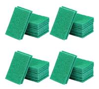 ulafbwur Fine Synthetic Fiber Cleaning Cloth Scouring Pad Heavy-duty Scratch-free Long-lasting Reusable Household Scrub Pads for Dishes Kitchen Scrubbers Green 10 pcs