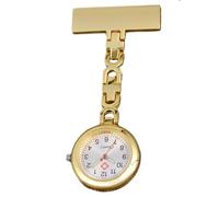 ulafbwur Flimikun Fashion Round Dial Clip On Brooch Pendant Hanging Quartz Fob Nurse Pocket Watch, Golden, Casual