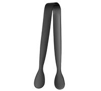 ulafbwur Food Serving Clamp Stainless Steel Mini Tongs Rustproof Corrosion Resistant Comfortable Grip Anti-skid for Ice Cubes Black
