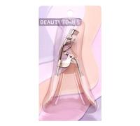 ulafbwur Long-Lasting Effect Eyelash Curler Ergonomic Handle with Brush Heart Decor Wide Angle Elastic Spring Automatic Bounce Portable Stainless Steel D