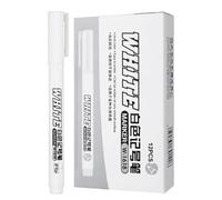 ulafbwur Marker Pen for Detailed Work 12pcs Paint Pens 1mm Extra Fine Tip White Acrylic Permanent Diy Art Projects Accessories White