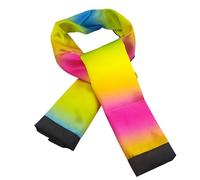 ulafbwur Nylon Magic Change Color Scarf Black to Rainbow Streamer Trick Stage Magician Props