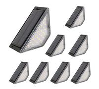 ulafbwur Patio Stair Light Energy-efficient Outdoor Lighting 8pcs Solar Step Lights Waterproof Super Bright High Lumens Auto On/off Deck 8pcs