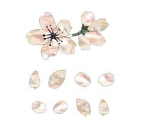 ulafbwur PET Beautiful Sakura Cherry Blossoms Petals Sticker Guitar Bass Ukulele Decals Decor