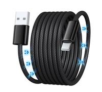 ulafbwur Retractable Charging Cable High Power Output Magnetic Data Fast Cord for Iphone Laptop Car Charger Tangle-free USB+ Type-C 100cm