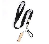 ulafbwur Soccer Whistle Multifunction Aluminum Alloy Referee with Lanyard Carabiner Loud Sound Portable Outdoor Training Survival Basketball Golden