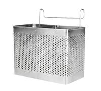 Ulafbwur Stainless Steel Chopsticks Holder with Hanging Hooks, Space-Saving Cutlery Drainer for Kitchen, Restaurant, Dining Hall