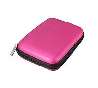 ulafbwur Storage Bag 2.5 Inch USB External Hard Disk Drive Case Bag HDD Protector Rose Red