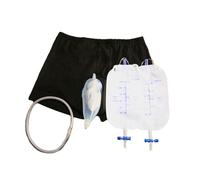 ulafbwur Storage Pouch Men Reusable Urinal Bag Silicone Urine Funnel Catheter Holder Shorts Underwear