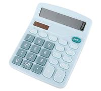 ulafbwur Student Calculator Comfortable Buttons Impact Resistant Desktop Calculator Basic Counter Convenient Blue