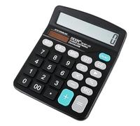ulafbwur Student Calculator Comfortable Buttons Impact Resistant Desktop Calculator Basic Counter Convenient Black