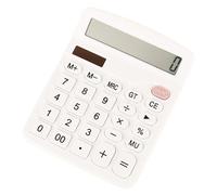 ulafbwur Student Calculator Comfortable Buttons Impact Resistant Desktop Calculator Basic Counter Convenient White