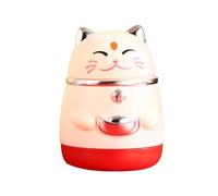 ulafbwur Sturdy Safe Toothpick Holder, Lucky Cat Toothpick Box, Automatic Pops Up Cute Cat Decor Novelty Toothpick Dispenser & Storage Holder, Kitchen Accessories Silver