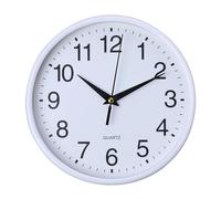 ulafbwur Trendy Wall Clock Round Wall Clock Simple Style High-precision Battery Operated Easy-to-read Non-ticking Quartz Clock for Wall Decor Modern Wall Clock White