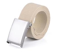 ulafbwur Web Belt Canvas Web Belt Military Style Canvas Convenient, Khaki, S