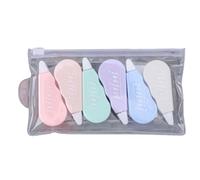 ulafbwur Whiteout Correction Tape 6Pcs/Set Correction Tape Soft Grip Smooth Operation Plastic Cream Color Glue Roller School Supplies Correction Tape Glue Tape