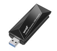 ulafbwur Wireless Network Adapter WiFi 6E USB3.0 Network Adapter 2.4G 5G 6G 5400Mbps Driver Free Triple Channel High-Speed USB WiFi Adapter with Faster Transmission Network Card USB WiFi Black
