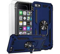 ULAK Case for iPod Touch 7th Generation, iPod Touch 5/6 Case with 2 HD Screen Protectors Hybrid Shockproof Protective Cover kickstand for Apple iPod Touch 5/6/7, Blue