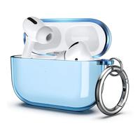 ULAK Compatible with Airpods Pro Case Designed Protective Cover Soft TPU Transparent Shockproof Case Accessories with Keychain for Airpods