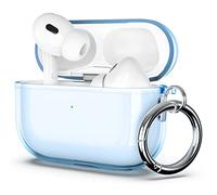 ULAK for Airpods Pro 2nd/1st Generation Case, Protective AirPod Pro Cover Soft TPU Transparent Shockproof Case Accessories with Keychain for Airpods Pro 2/1 - Light Blue