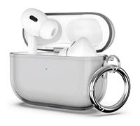 ULAK for Airpods Pro 2nd/1st Generation Case, Protective AirPod Pro Cover Soft TPU Transparent Shockproof Case Accessories with Keychain for Airpods Pro 2/1 - Black