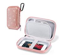 ULAK MP3 Player Case, Hard Travel Case Protective Storage Bag for Bluetooth MP3/MP4/MP5 Players/Earphones/iPod Touch/Mobile Power/USB Cable - Pink Glitter
