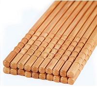 Ulalaza 10 Pairs Bamboo Chopsticks 9.05" Paint Free Wax Free Chinese Classic Style for Kitchen Dining Room Gourmet Noodles