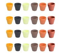 Ulalaza 100pcs Resin Mini Ornament Dining Plate Flowerpot Slime Charms Mixed Set Handicrafts Accessories DIY Miniature Scene Layout Micro Home Decoration