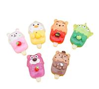 Ulalaza 50pcs Resin Mini Ornament Drinks Cakes Handicrafts Accessories Slime Charms Mixed Set DIY Miniature Scene Layout Micro Home Decoration