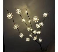 Ulalaza 70cm 2 Branches 40 LED Bulbs Twig Lamp Battery Operated LED Lighted Willow Branches Vase Fillers Use for Christmas Home Party Decoration Indoor Outdoor