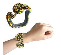 Ulalaza Adjustable Simulation Snake Bracelet PVC Python Halloween Pranks Toy Party Supplies