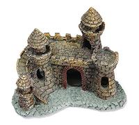 Ulalaza Aquarium Decorations Landscaping Tree Stump Hole Rock Cave Hideouts Stone Fish Tank Resin Driftwood Painted with Realistic Details Over House Supplies Castle Accessories