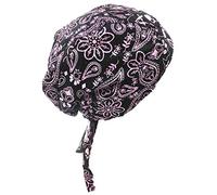 Ulalaza Breathable Bandana Hat Cotton Durag Headwrap Pirate Cap Skull Caps Mens Womens (03 02)