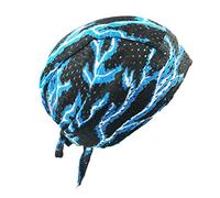 Ulalaza Breathable Bandana Hat Cotton Durag Headwrap Pirate Cap Skull Caps Mens Womens (04 03)