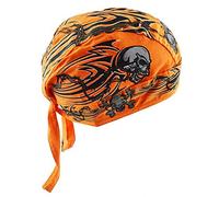 Ulalaza Breathable Bandana Hat Cotton Durag Headwrap Pirate Cap Skull Caps Mens Womens