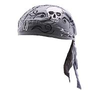 Ulalaza Breathable Bandana Hat Cotton Durag Headwrap Pirate Cap Skull Caps Mens Womens (skull-10)