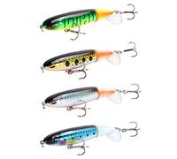 Ulalaza Fishing Lures Life-Like Swimbait with 3D Eyes & Strong Treble Hooks Fishing Hard Baits
