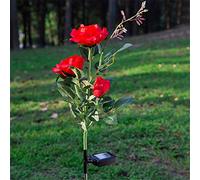 Ulalaza Garden Solar Lights Multi-color Changing LED Flower Stake Light Decorative Landscape Lawn Yard Outdoor Lights