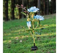 Ulalaza Garden Solar Lights Multi-color Changing LED Flower Stake Light Decorative Landscape Lawn Yard Outdoor Lights