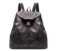 Ulalaza Geometric Backpack Holographic Reflective Backpacks Fashion Backpack