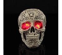 Ulalaza Gifts Decor Grinning Realistic Replica Human Skull Home Statue
