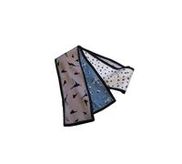 Ulalaza Hair Scarf Scrunchies Head Hair Band Neck Silk Ribbon Hanky Chiffon Ties