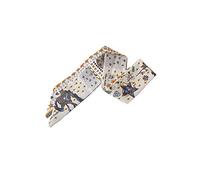Ulalaza Hair Scarf Scrunchies Head Hair Band Neck Silk Ribbon Hanky Chiffon Ties