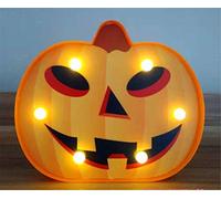 Ulalaza Halloween LED Night Lights Battery Operated Jack-O-Lantern Pumpkin Bat Spider Skull for Children Halloween House Party Decoration