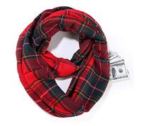 Ulalaza Infinity Scarf with Hidden Zipper Pocket Lightweight Travel Wrap for Women Girls