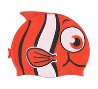 Ulalaza Kids Swim Caps Cartoon Fish Swimming Caps Waterproof Silicone Bathing Cap for Long Short Hair